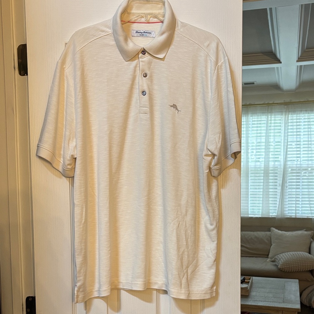 Tommy Bahamas Men's Cream Polo Shirt